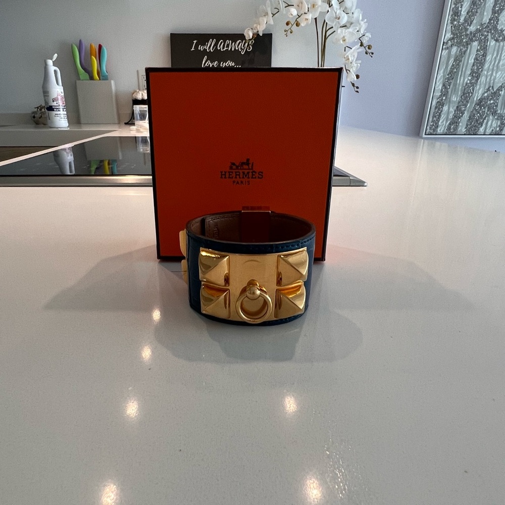 Crocodile Hermes Chien de Collier bracelet